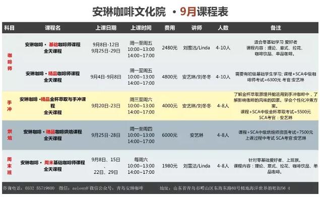 安琳咖啡培训课程